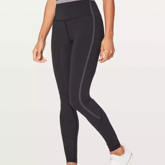 Lululemon Stop Drop & Squat Tight 28” Luxtreme High Rise HR Pant 6 Black VEUC - Picture 1 of 12